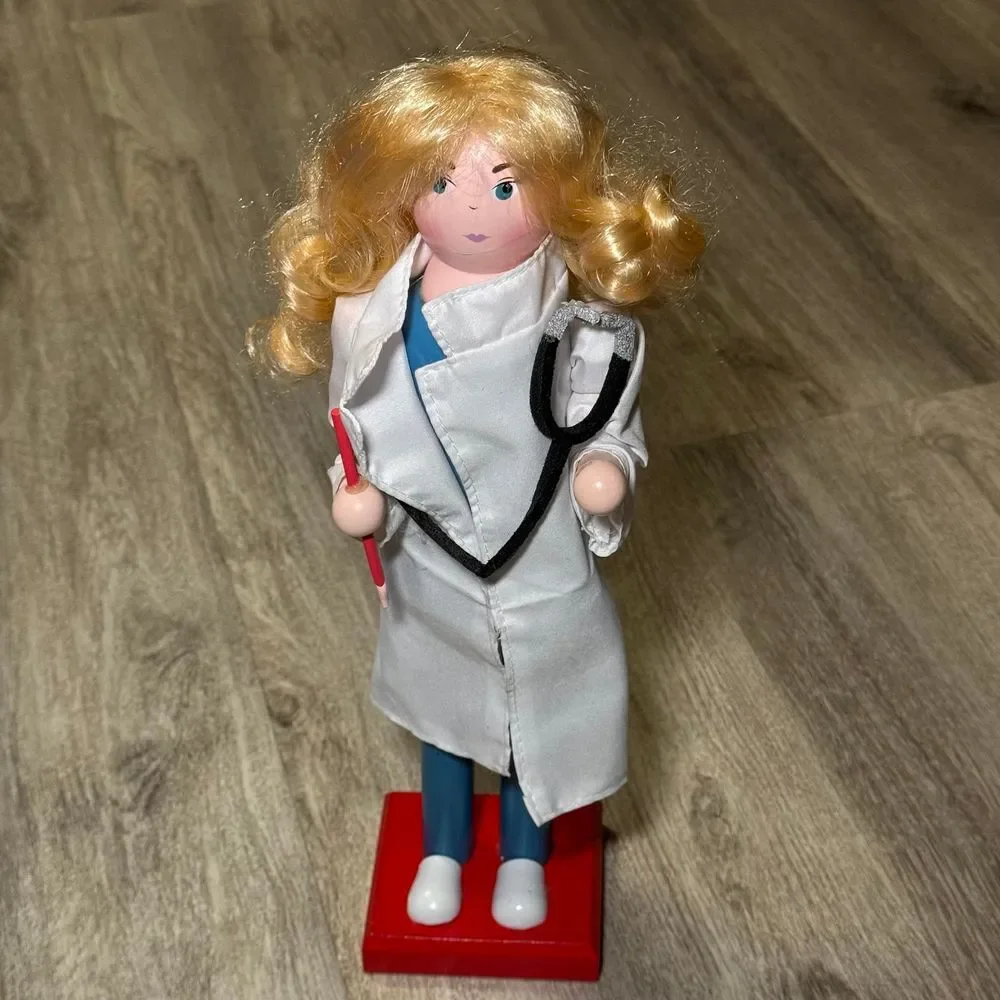 Wooden Doctor nurse medical gift Nutcracker 15 inches tall
